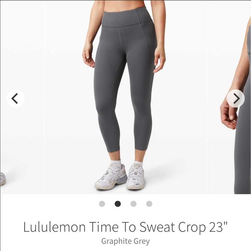 *****SOLD***** Lululemon Time to Sweat Crop 23”